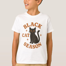 Svart kattsäsong t shirt