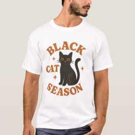 Svart kattsäsong t shirt