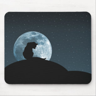 Svart kattSilhouette Mousepad Musmatta