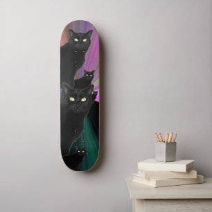 Svart kattSkateboard Skateboard Bräda 20,5 Cm
