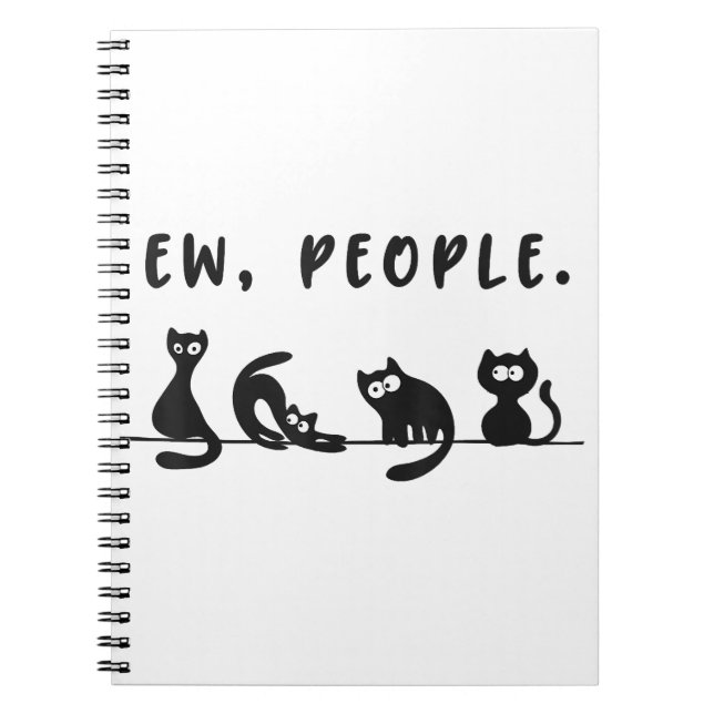 Svart kattskjorta, roliga kvinnor... nya människor anteckningsbok (Framsidan)