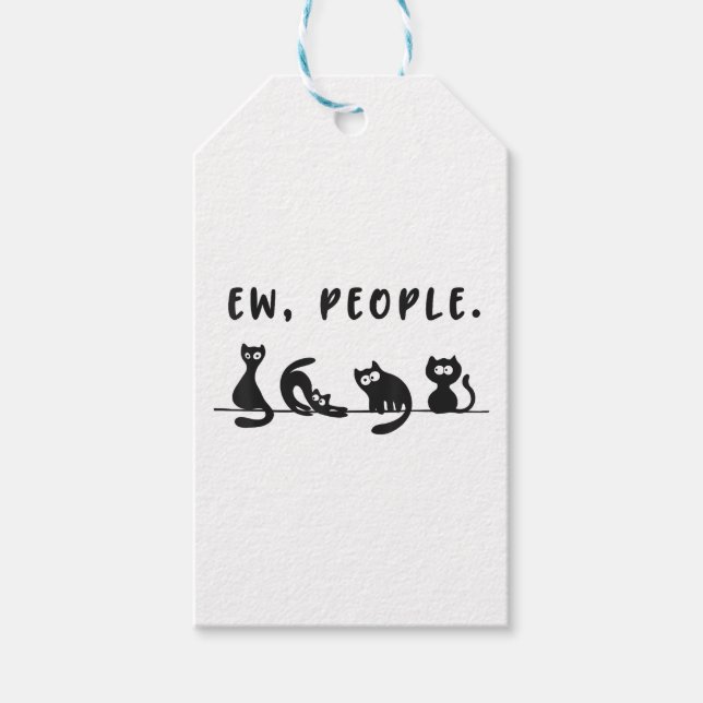 Svart kattskjorta, roliga kvinnor... nya människor presentetikett (Framsidan)