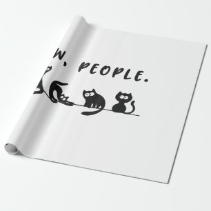 Svart kattskjorta, roliga kvinnor... nya människor presentpapper