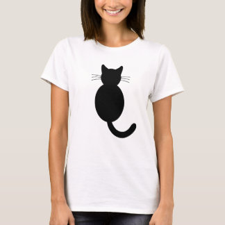Svart kattskjorta t-shirt