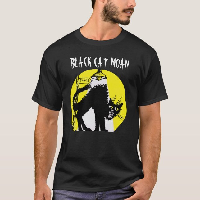 Svart kattstönandemanar T T-shirt (Framsida)
