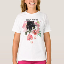 Svart kattT-tröja T Shirt