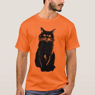 Svart kattT-tröja Tee Shirt