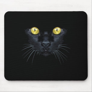 Svart katttröja Halloween kuslig gula ögon katt Musmatta