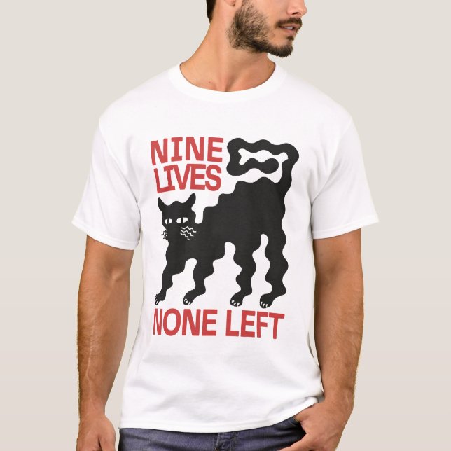 Svart katttröja t shirt (Framsida)