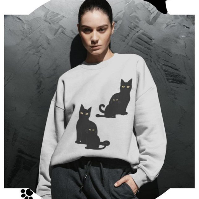svart katttröja t shirt (Skapare uppladdad)