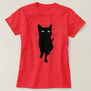 Svart kattunge gothisk katt t shirt