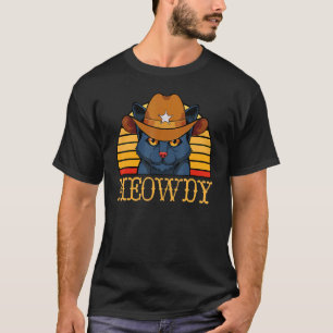 Svart kattunge Pose Position Söt jamande Söt T Shirt