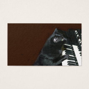 Svart kattungelek organ visitkort