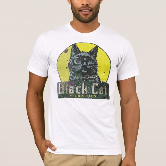 Svart kattvintage tee (Framsida)
