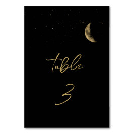 Svart kelestial Bröllop Bordsnummer-tecken Bordsnummer