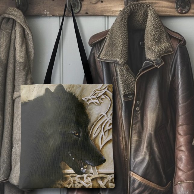 Svart keltisk Varg Tygkasse (Skapare uppladdad)