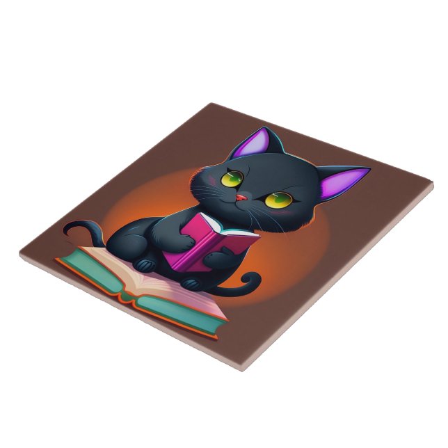 Svart keramisk platta kakelplatta (Sidan)