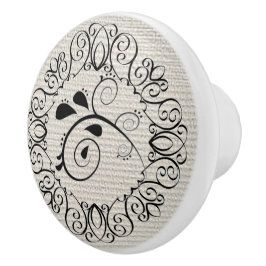 Svart keramisk Rulla/ Dra Knopp