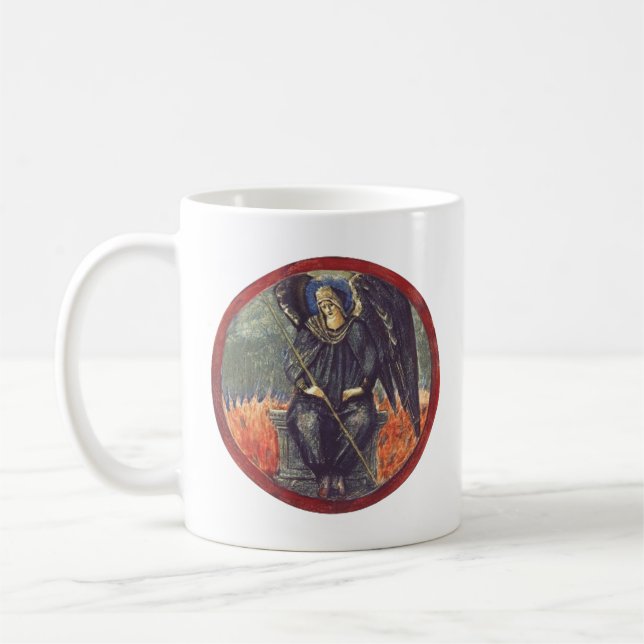 Svart Kerubim ängel Kaffemugg (Vänster)