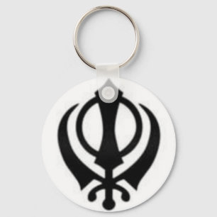 Svart Khanda Nyckelring