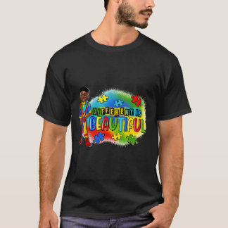 Svart Kid Autism är en annan vacker Autism Awa T Shirt