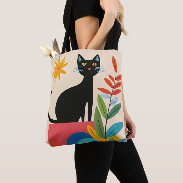 Svart Kiity Katt Tygkasse (Närbild)