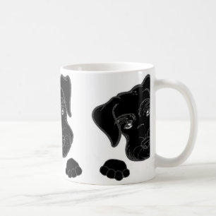 svart kika för miniatyrschnauzer kaffemugg