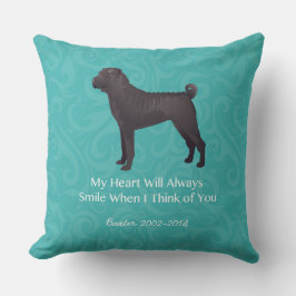 Svart kinesisk sherskpei-tankning om din design kudde