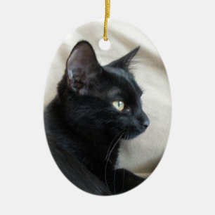 Svart kitten ornament