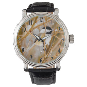 Svart-klädd chickadee - originalfoto armbandsur