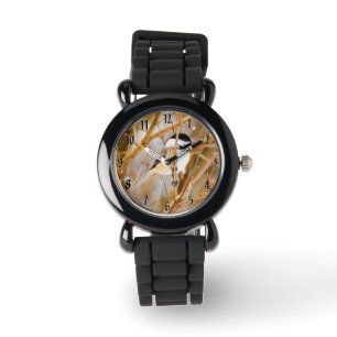 Svart-klädd chickadee - originalfoto armbandsur