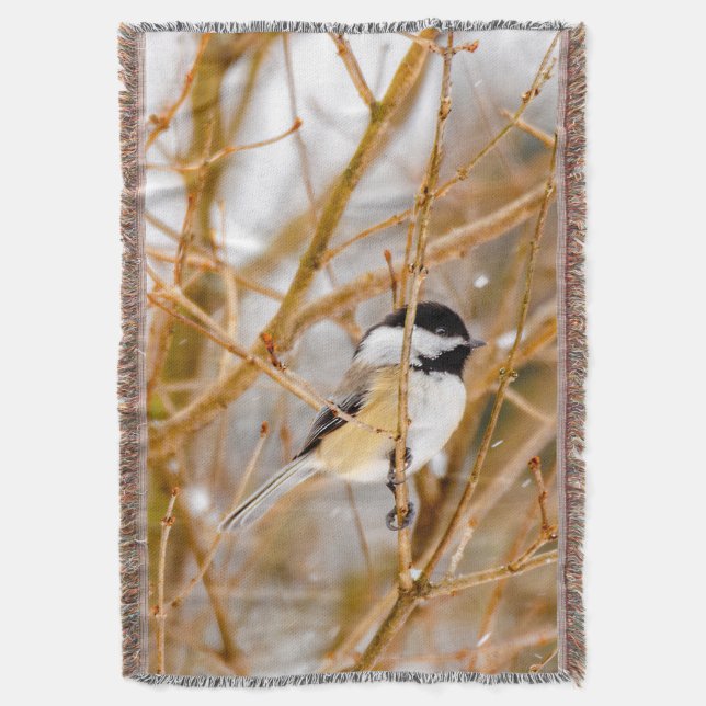 Svart-klädd chickadee - originalfoto filt (Framsidan Vertikal)