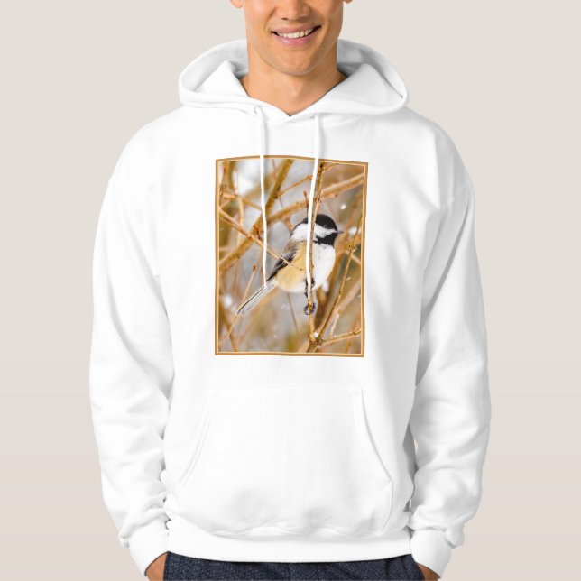 Svart-klädd chickadee - originalfoto hoodie (Framsida)