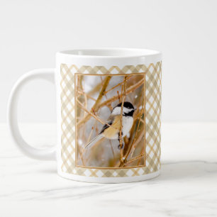 Svart-klädd chickadee - originalfoto jumbo mugg