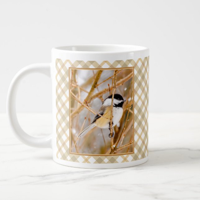 Svart-klädd chickadee - originalfoto jumbo mugg (Vänster)
