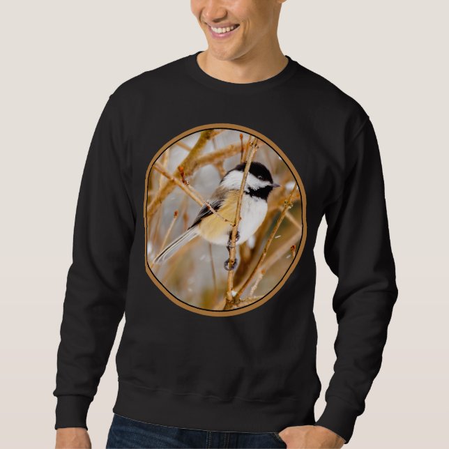 Svart-klädd chickadee - originalfoto lång ärmad tröja (Framsida)