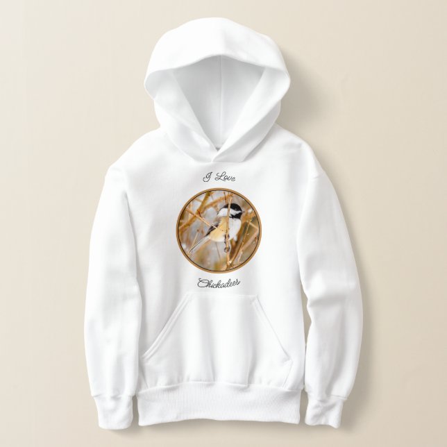 Svart-klädd chickadee - originalfoto t shirt (Laydown)