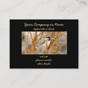 Svart-klädd chickadee - originalfoto visitkort