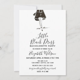 Svart Klänning Höga Klackar Systerfest Inbjudningar