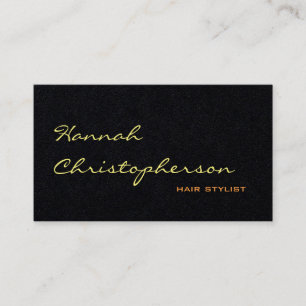 Svart, klassisk, handskriven hårslips, vanlig visitkort