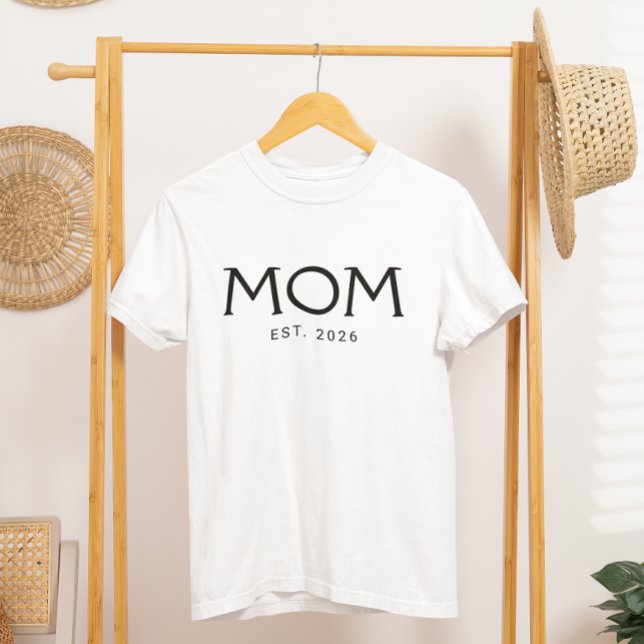 Svart Klassisk Typografi Estalperad Mamma T Shirt (Skapare uppladdad)