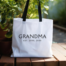 Svart Klassisk Typografi Etablerad Mormor Tygkasse