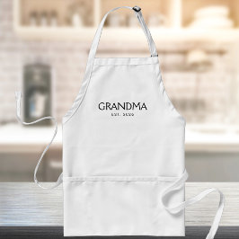 Svart Klassisk Typografi Mormor Establierad Förkläde