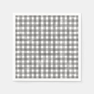 Svart klassiskt Gingham Pappersservett