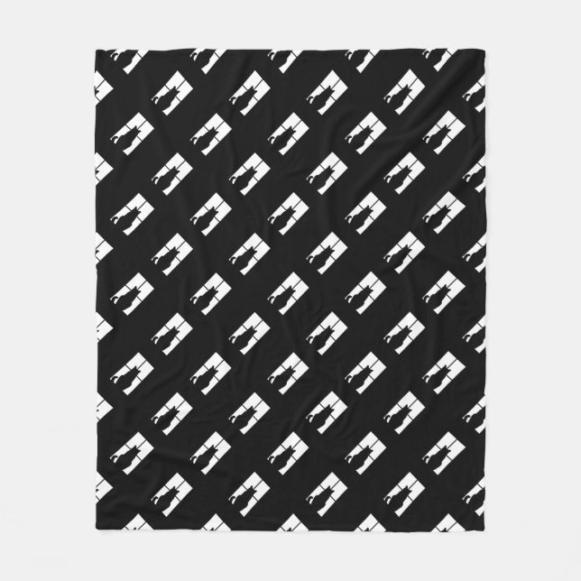 Svart klick om du vill anpassa alternativet Fönste Fleecefilt (Framsidan)