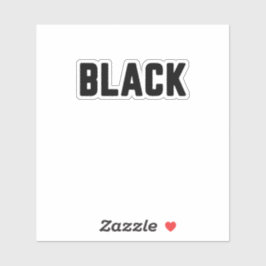 svart klistermärken