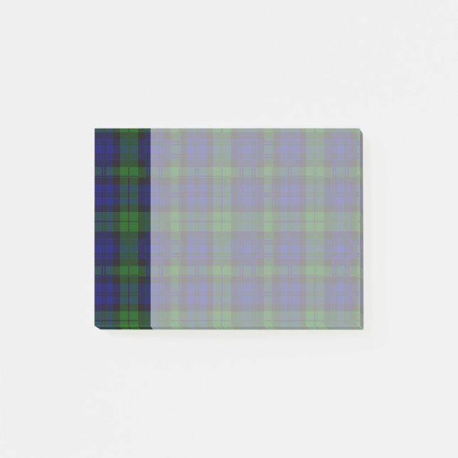 Svart klocka- eller klanCampbell Tartan Post-it Block (Framsida)