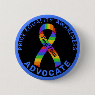Svart knapp för Blue Pride Equality Awareness