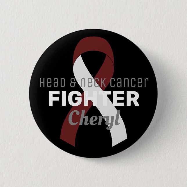 Svart knapp för huvud- och Nacke-cancer (Framsida)