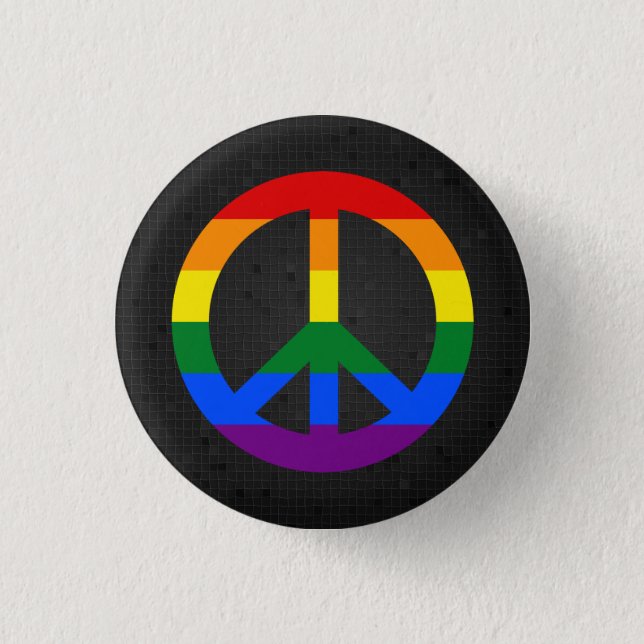 Svart knapp för LGBT-fredstecken (Framsida)